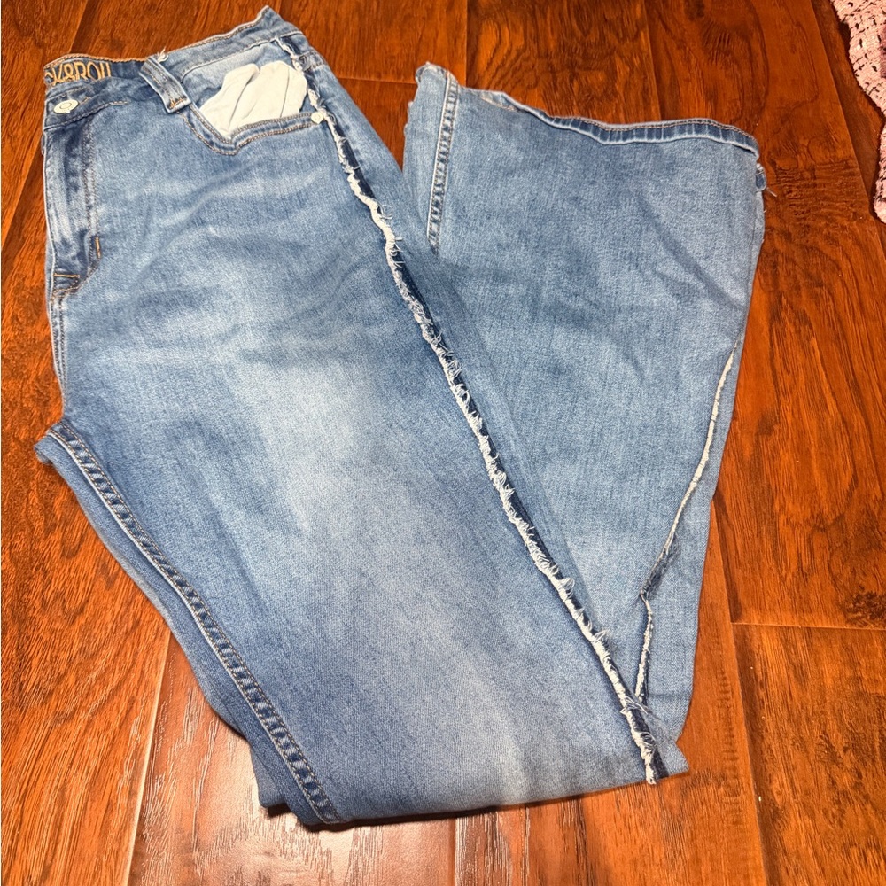 Rock & Roll Cowgirl Light Blue Flare Jeans